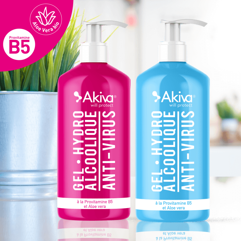 Bouteilles roses & bleues